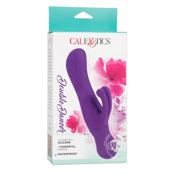 Double Dancer Silicone Rabbit Vibrator - Purple