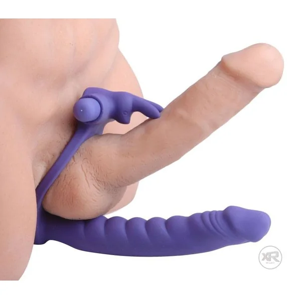 Double Delight Dual Penetration Rabbit Cock Ring