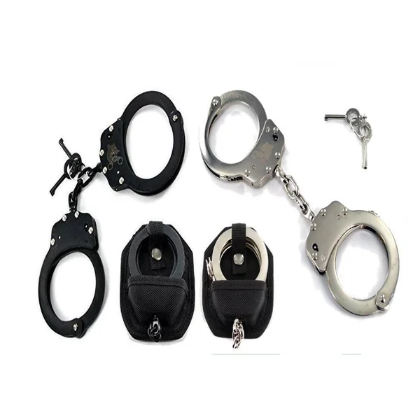 DOUBLE LOCK HANDCUFFS WITH POUCH