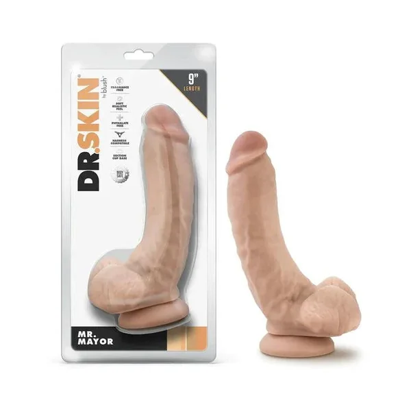 Dr. Skin - Mr. Mayor 9 Inch Dildo - Beige