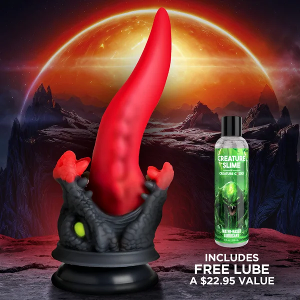 Dragon Roar Silicone Dildo with Free Lubricant