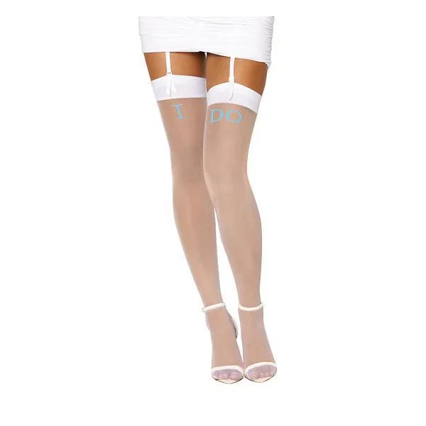 Dreamgirl 'I Do' Thigh High White O/S