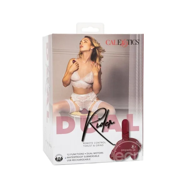 Dual Rider Rechargeable Silicone Remote Control Thrust & Grind Massager