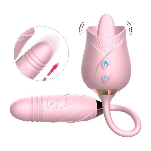Dual Tongue Rose Vibrator