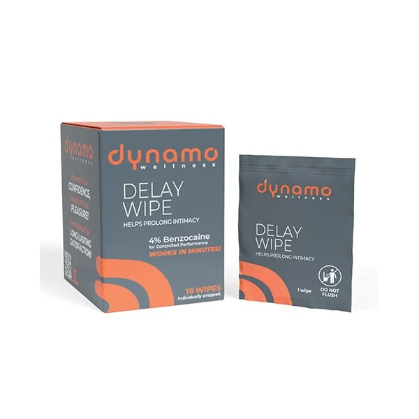 Dynamo Wellness Delay Wipe 4% - 18 Pack