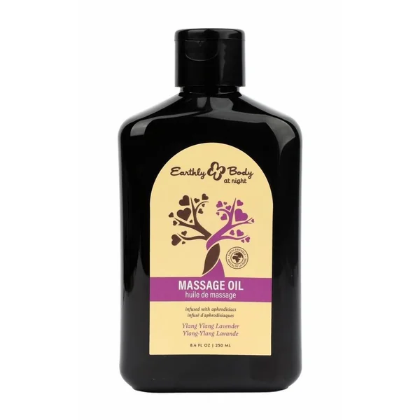 Earthly Body at Night Aphrodisiac Collection Massage Oil 8.4oz - Ylang Ylang Lavender