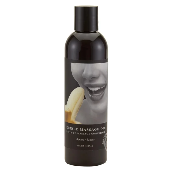 Earthly Body Hemp Seed Edible Massage Oil Banana 8oz
