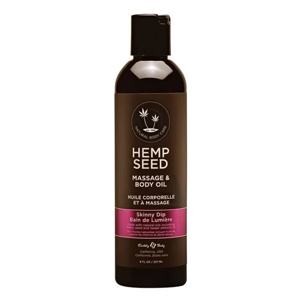 Earthly Body Hemp Seed Massage Oil – Skinny Dip 8 oz