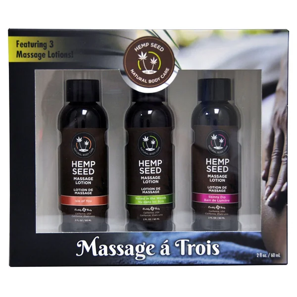Earthly Body Massage a Trois Hemp Seed Oil Gift Set
