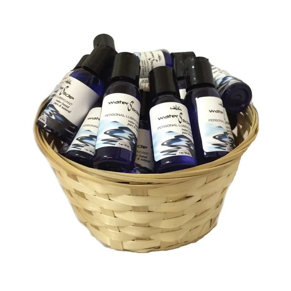 Earthly Body Waterslide Personal Lubricant W/carrageenan - 1 Oz Bottles Basket Of 30