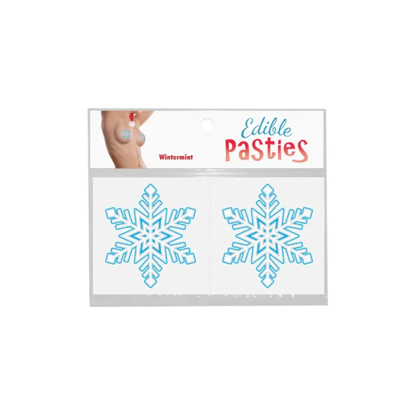 Edible Lickable Wintermint Snowflakes Pasties