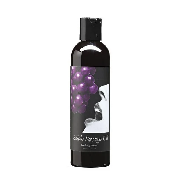 Edible Massage Oil 8oz In Gushing Grape