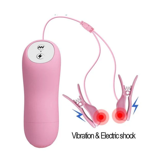 Electric Shock Stimulation NIpple Clip Vibrator Foreplay Masturbation Sex Toy For Women Breast Massager Erotic Better Than Sex