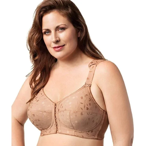 Elila Jacquard Front Hook Softcup Bra