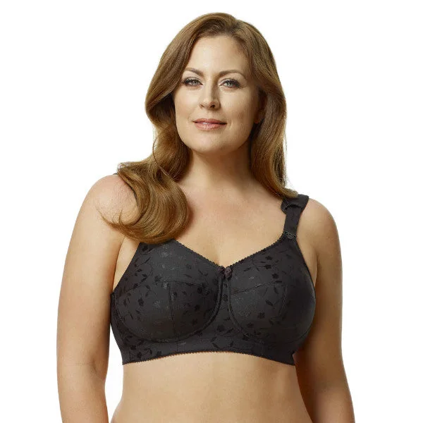 Elila Jacquard Softcup Bra with Cushioned Straps