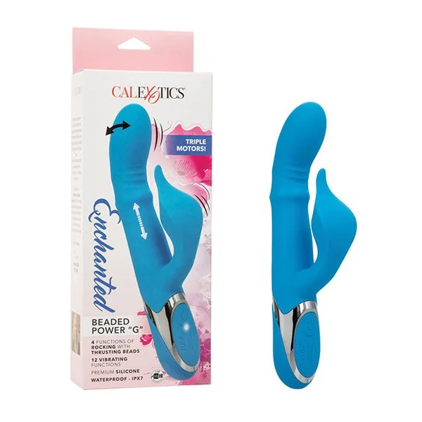 Enchanted Beaded Power "G" Vibrator - Blue