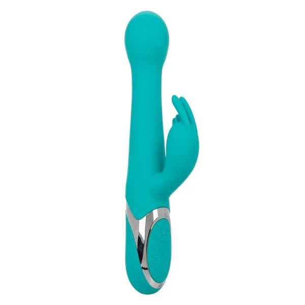Enchanted Oscillate Rechargeable Silicone Rabbit Vibrator - Blue