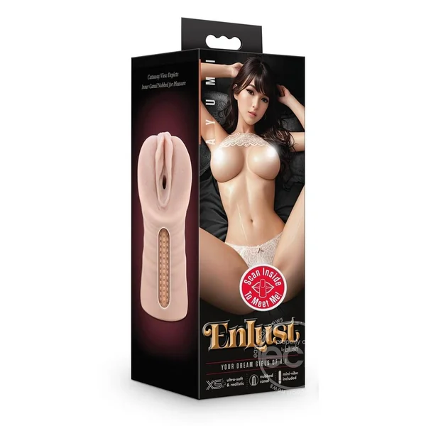 EnLust Ayumi Dual End Vibrating Stroker - Pussy - Vanilla