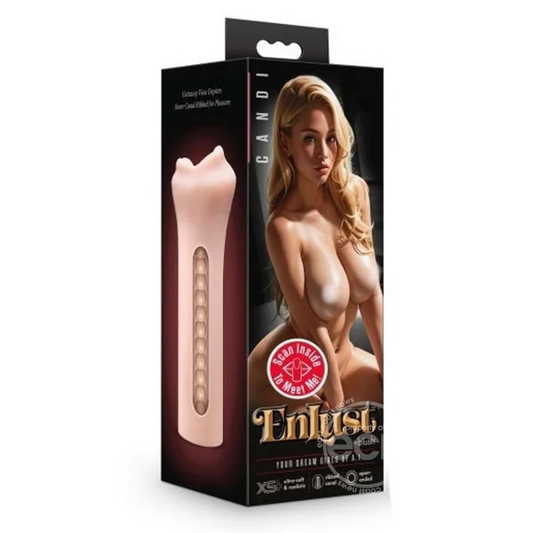 EnLust Candi Dual End Stroker - Mouth - Vanilla
