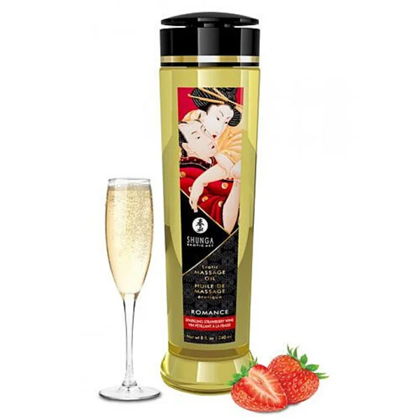 EROTIC MASSAGE OIL – STRAWBERRIES & CHAMPAGNE