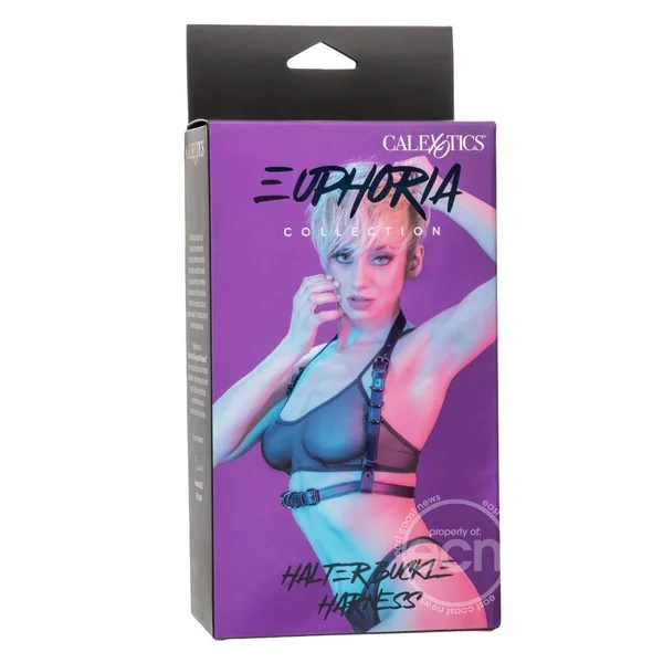 Euphoria Collection Halter Buckle Harness - Black