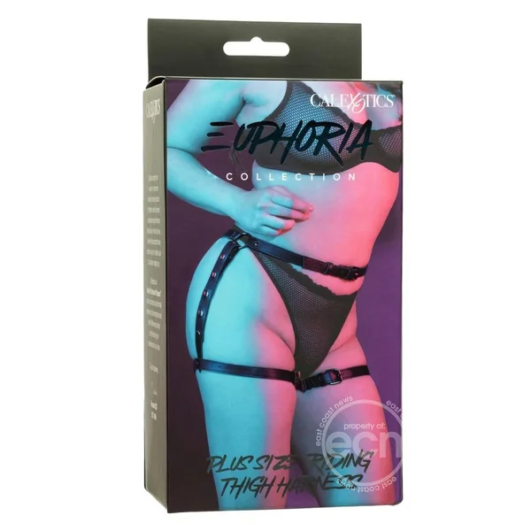 Euphoria Collection Riding Thigh Harness - Plus Size - Black