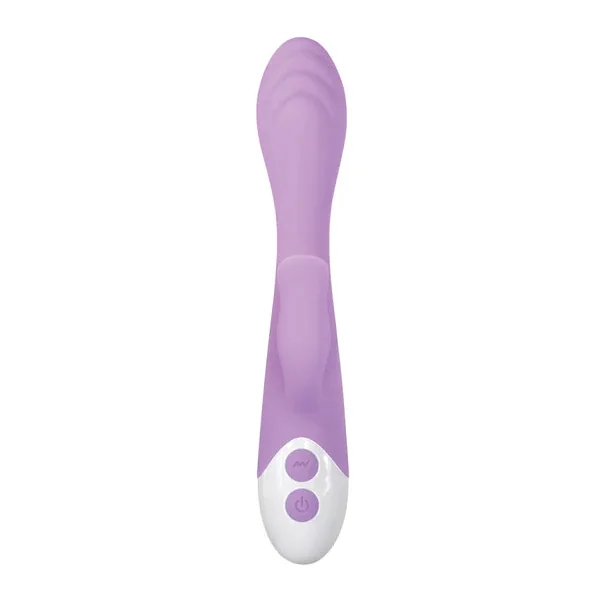 Evolved Pleasing Petal Rechargeable Silicone Flicking Dual Stimulator Light Purple