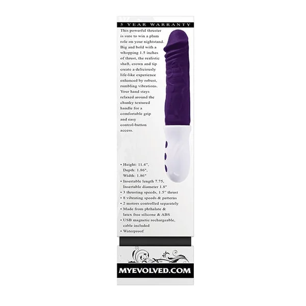 Evolved Plum Thrust Realistic Shaft Vibrator - Purple