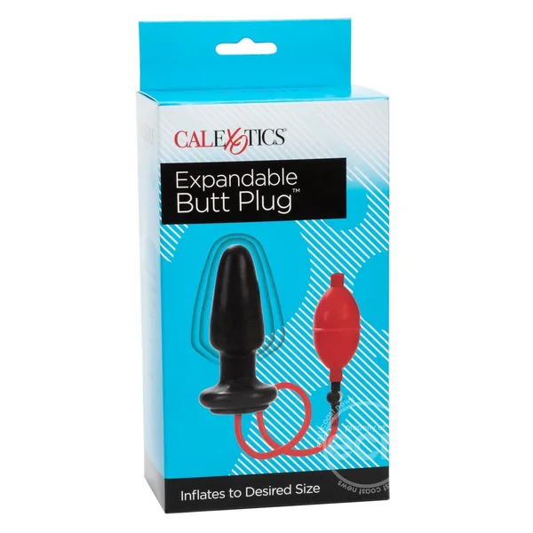 Expandable Butt Plug - Black/ Red