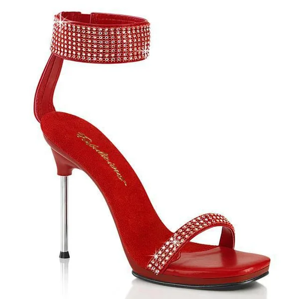 Fabulicious Chic-40Red Faux Leather-RS/Red