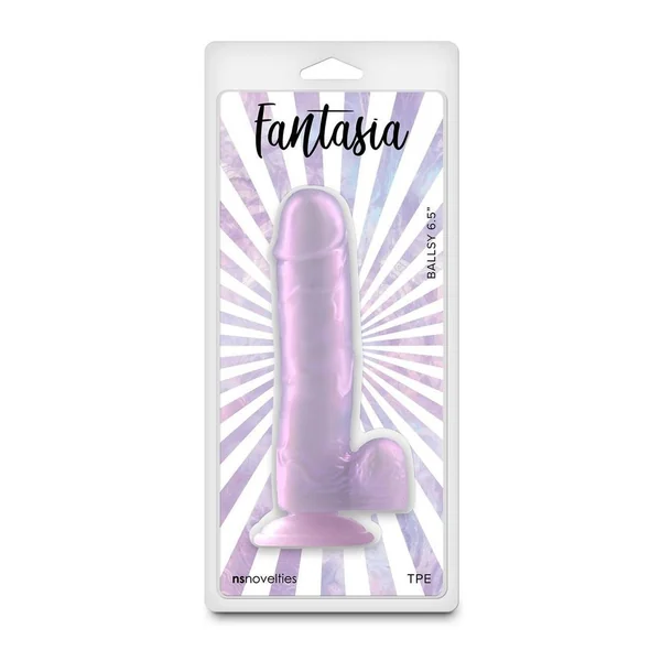 Fantasia Ballsy Dildo 6.5in - Purple