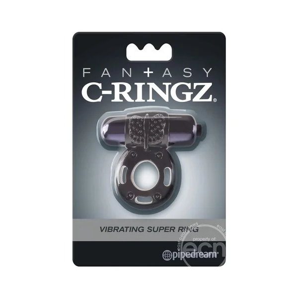 Fantasy C-Ringz Vibrating Super Cock Ring with Bullet - Black