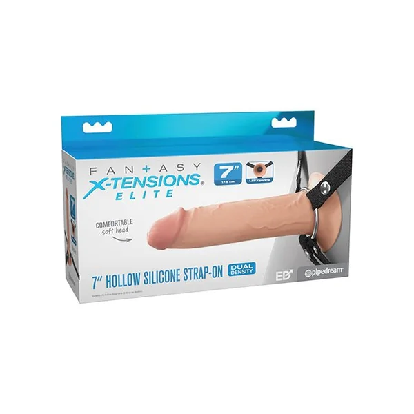 Fantasy X-Tensions Elite 7" Silicone Hollow Strap-on - Light