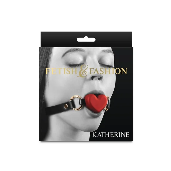 Fashion & Fetish Katherine Silicone Ball Gag - Red/Black