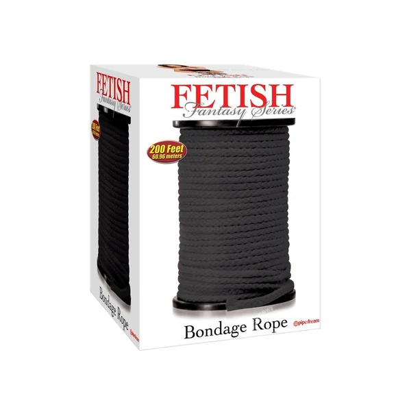 Fetish Fantasy Series Bondage Rope 200 Feet - Black