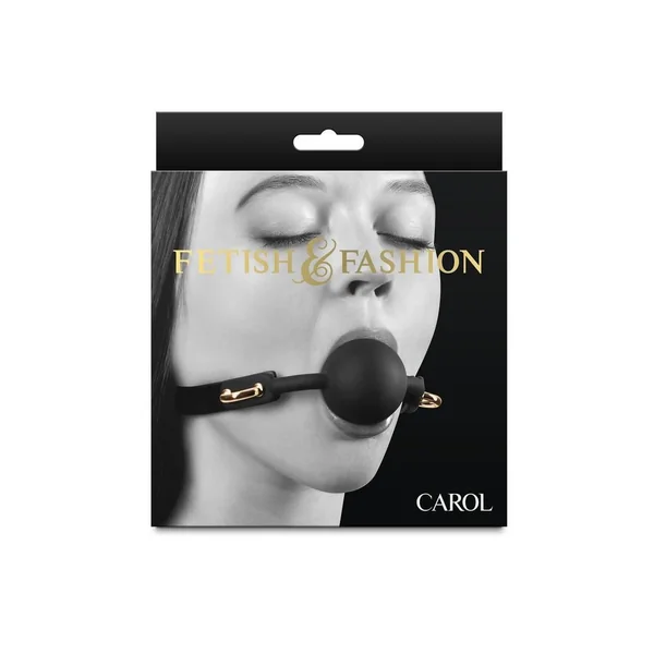 Fetish & Fashion Carol Silicone Ball Gag - Black