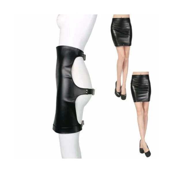 Fetish Slave Pu Leather Open Hip Spanking