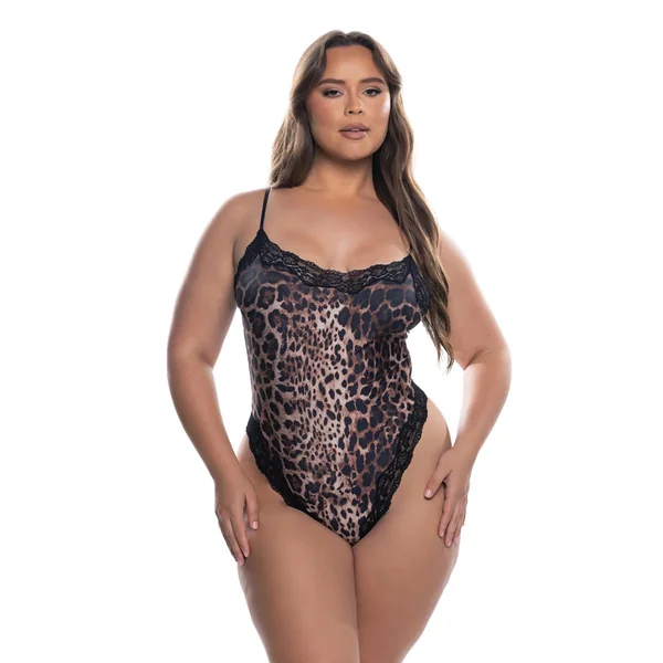 Fierce Lace Teddy - Leopard 1X/2X