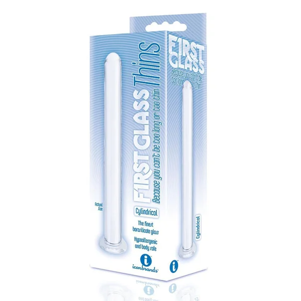 First Glass Thins Cylindrical Glass Plug - Clear