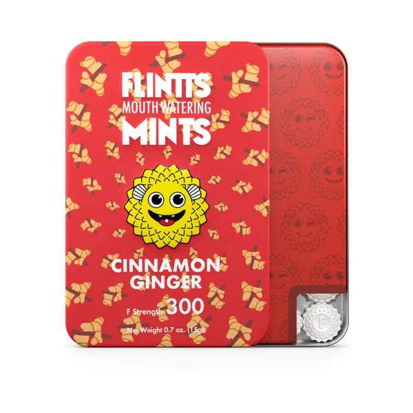 Flintts Mints Mouthwatering Mints Cinnamon Ginger Flavor