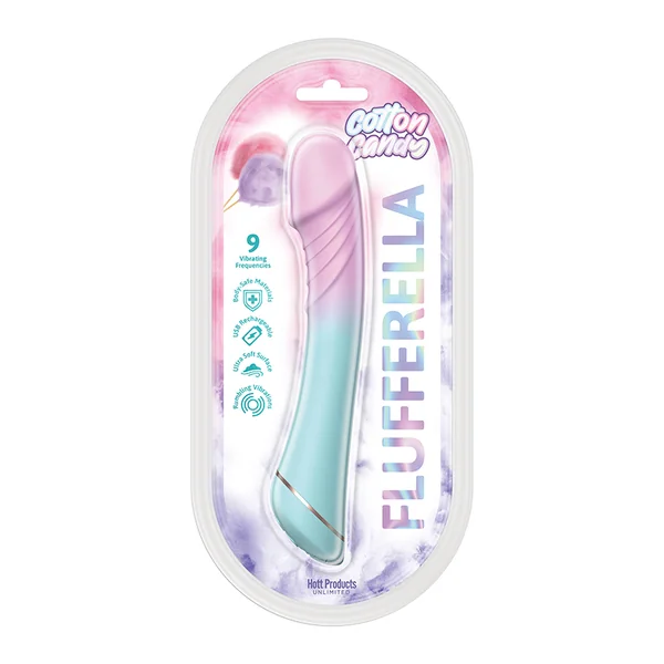Flufferella Silicone Vibe Cotton Candy – 8-Inch Waterproof Vibrator