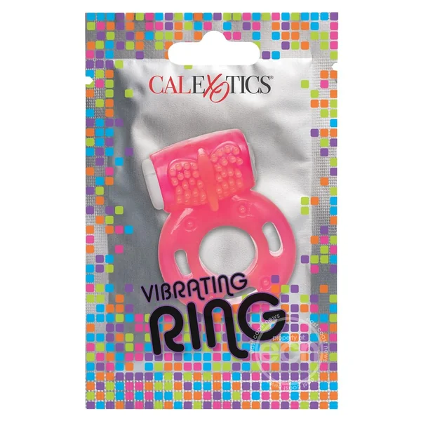 Foil Pack Vibrating Cock Ring - Pink