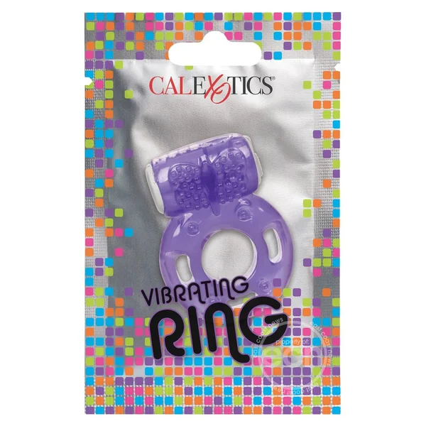 Foil Pack Vibrating Cock Ring - Purple