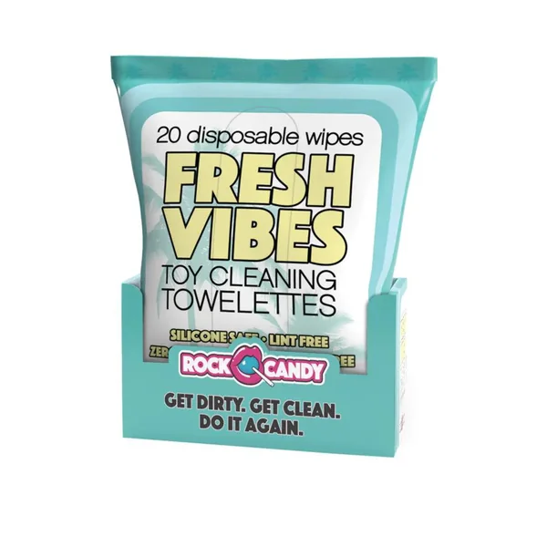 Fresh Vibes Toy Cleaning Towelette Travel Pack - 20Ct Wipes