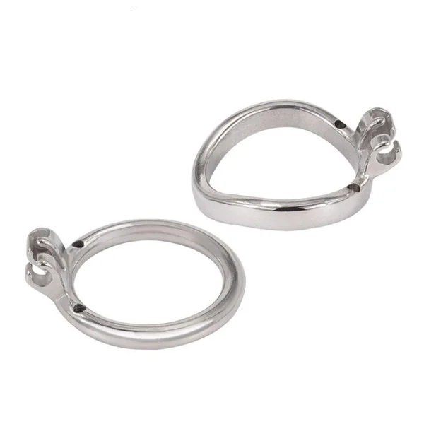 FRRK Base Cock Ring for Built-in Metal Chastity Cage Stainless Steel Penis Lock 40mm 45mm 50mm 55mm BDSM Sex Toys