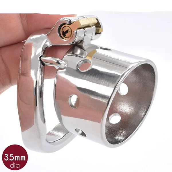 FRRK Small Penis Rings Stainless Steel Male Chastity Cage Sexual Wellness Bondage Cock Belt Lock Devices BDSM Sex Toys for Men