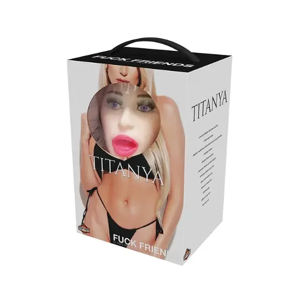 Fuck Friends Titanya Blow-Up Doll with Rechargeable Egg Kit – Blowup Sex Doll (Vanilla)