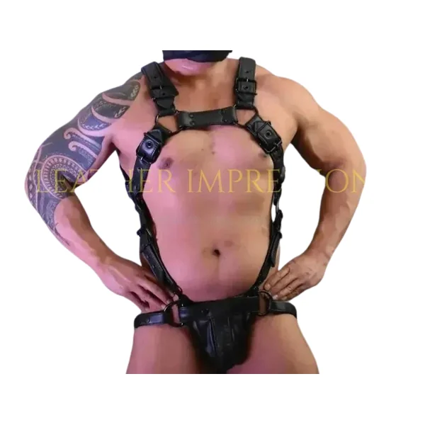Full Body Men’s Leather Harness | Gay Leather Bondage Harness