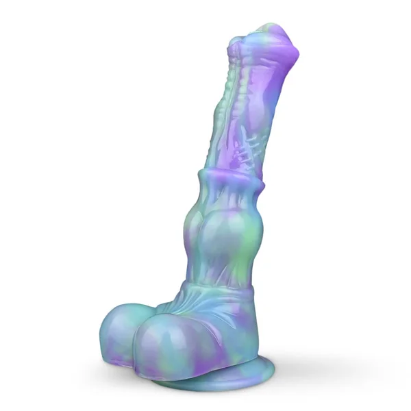 GallopGlo - 9.8 Inch Knot Horse Dildo - Colorful Fantasy Dildo