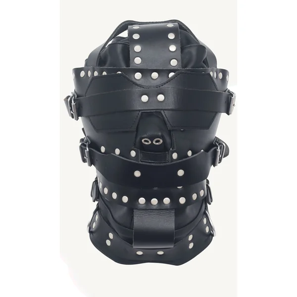 Gay Leather Sensory Deprivation Bondage Hood